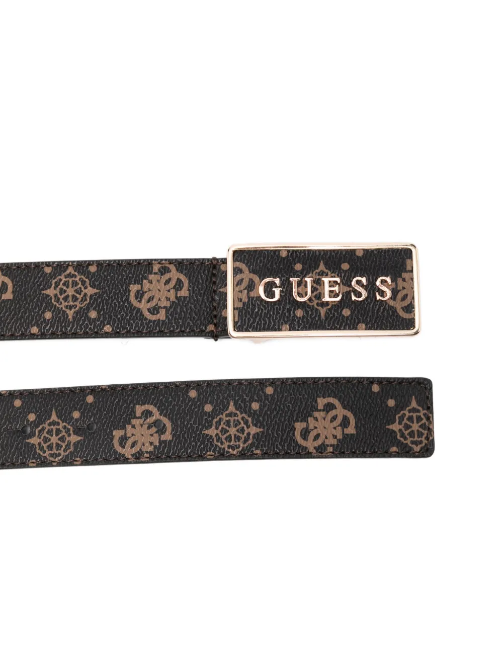 GUESS USA logo-buckle belt - Bruin