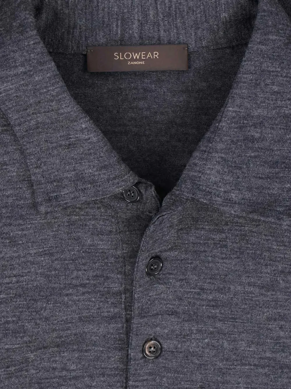 Zanone Poloshirt met knopen Grijs