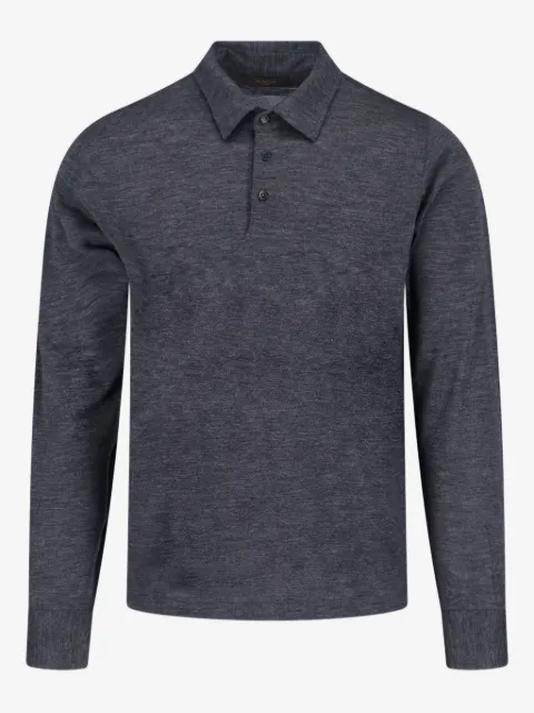 Zanone polo boutonné à poche poitrine