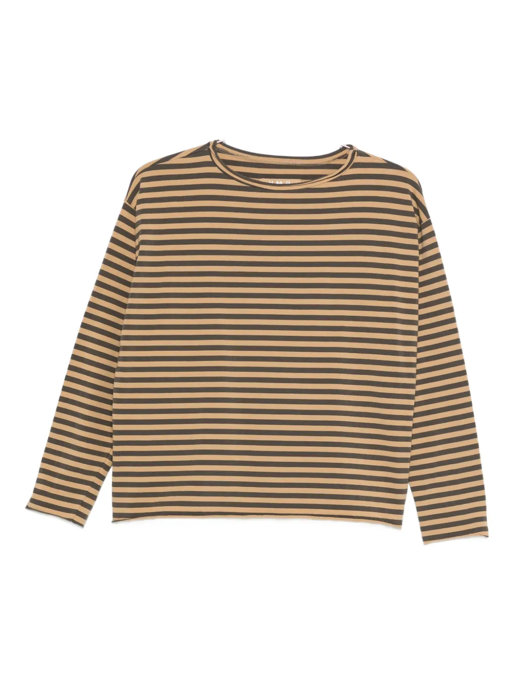 Labo Art Gestreiftes Langarmshirt In Brown