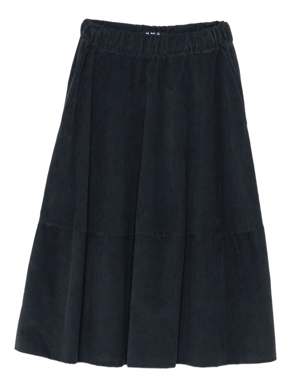 Labo Art Corduroy Panelled Skirt In Gray