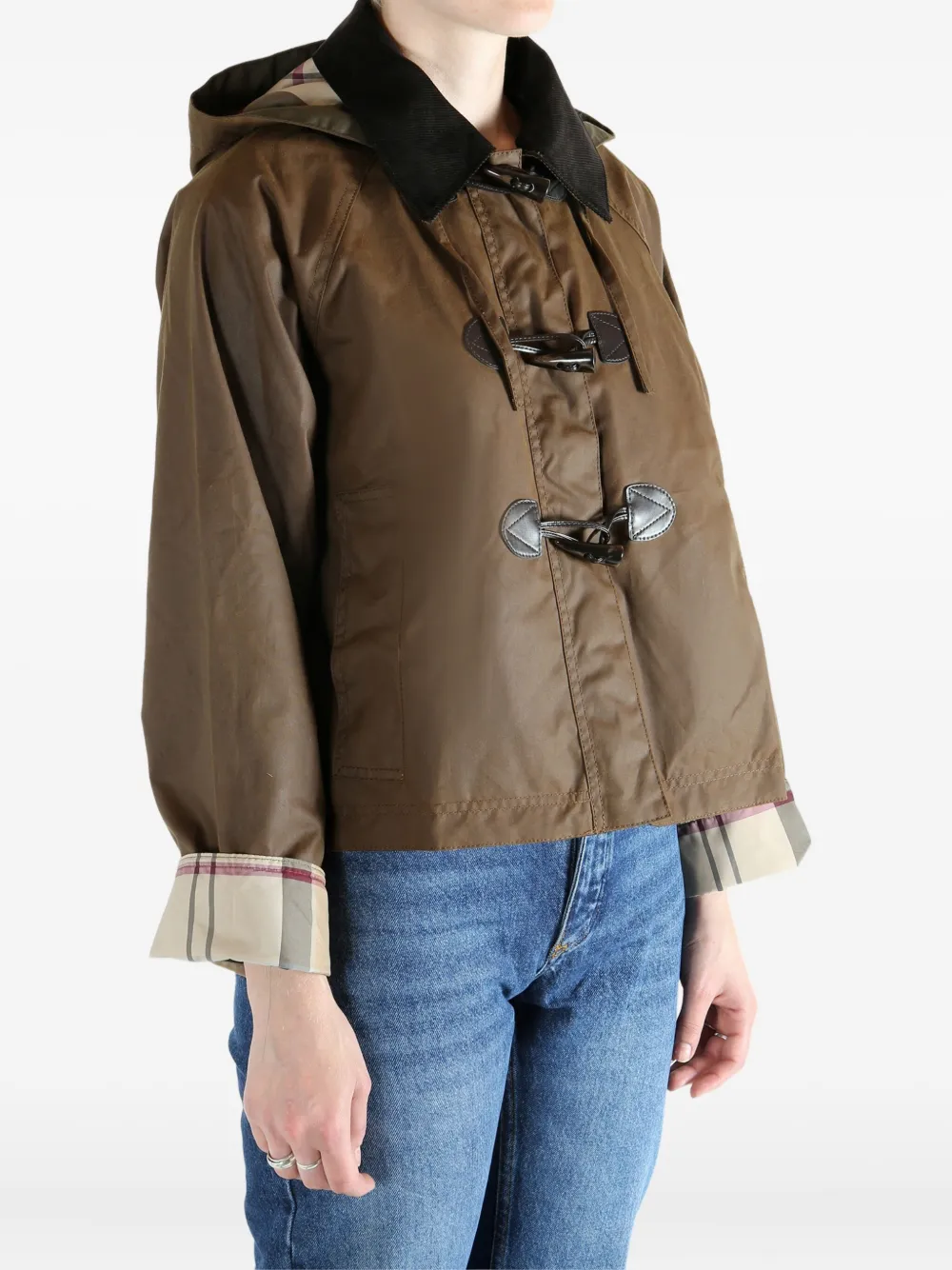Barbour Corduroy-collar Jacket In Brown