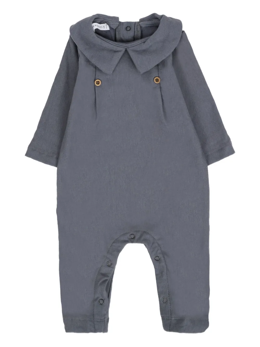 Bamboom Collared Buttoned Babygrow In Blue