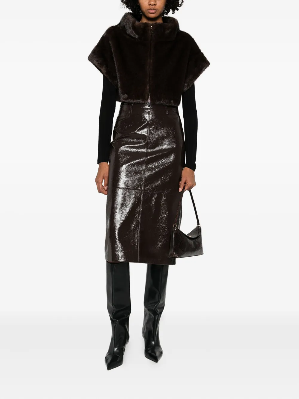 Betta Corradi faux fur cropped jacket | Cropped Jackets | Image 2