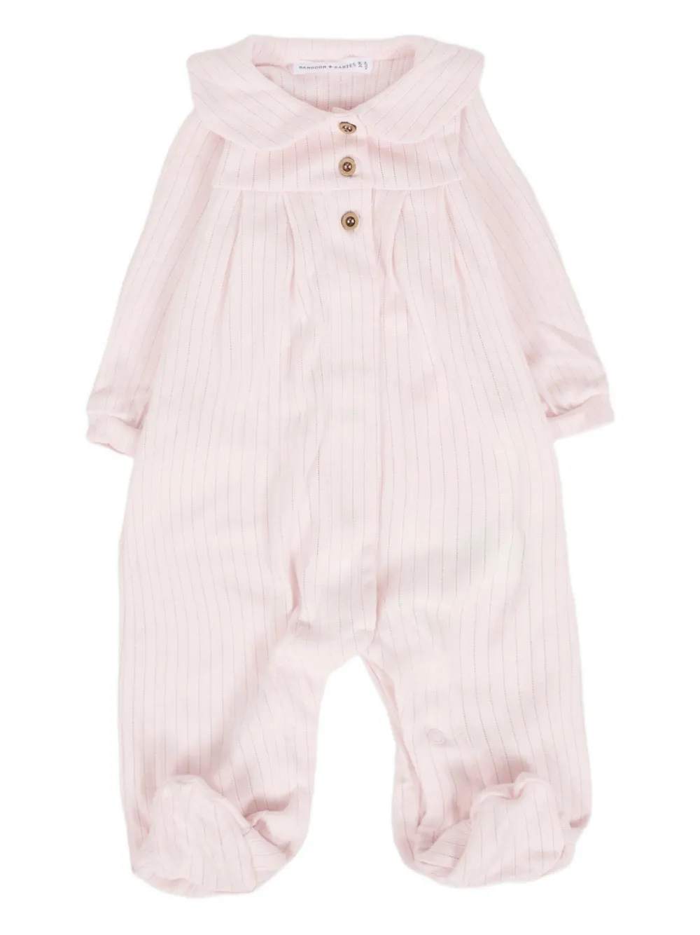 Bamboom Peter Pan-collar buttoned babygrow - ピンク Bamboom Peter Pan-collar buttoned babygrow - ピンク