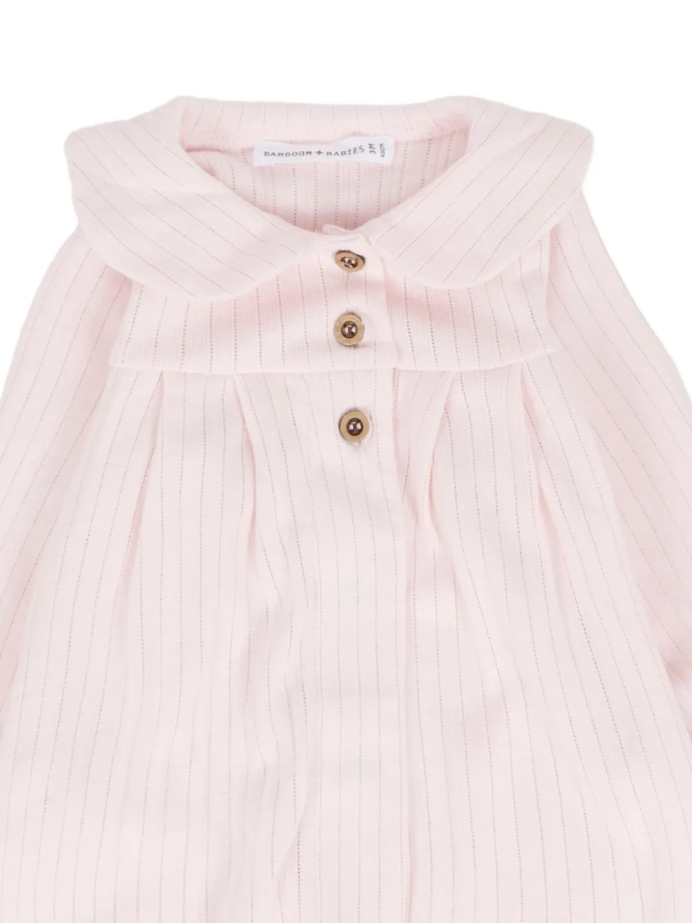 Bamboom Peter Pan-collar Buttoned Babygrow In Pink