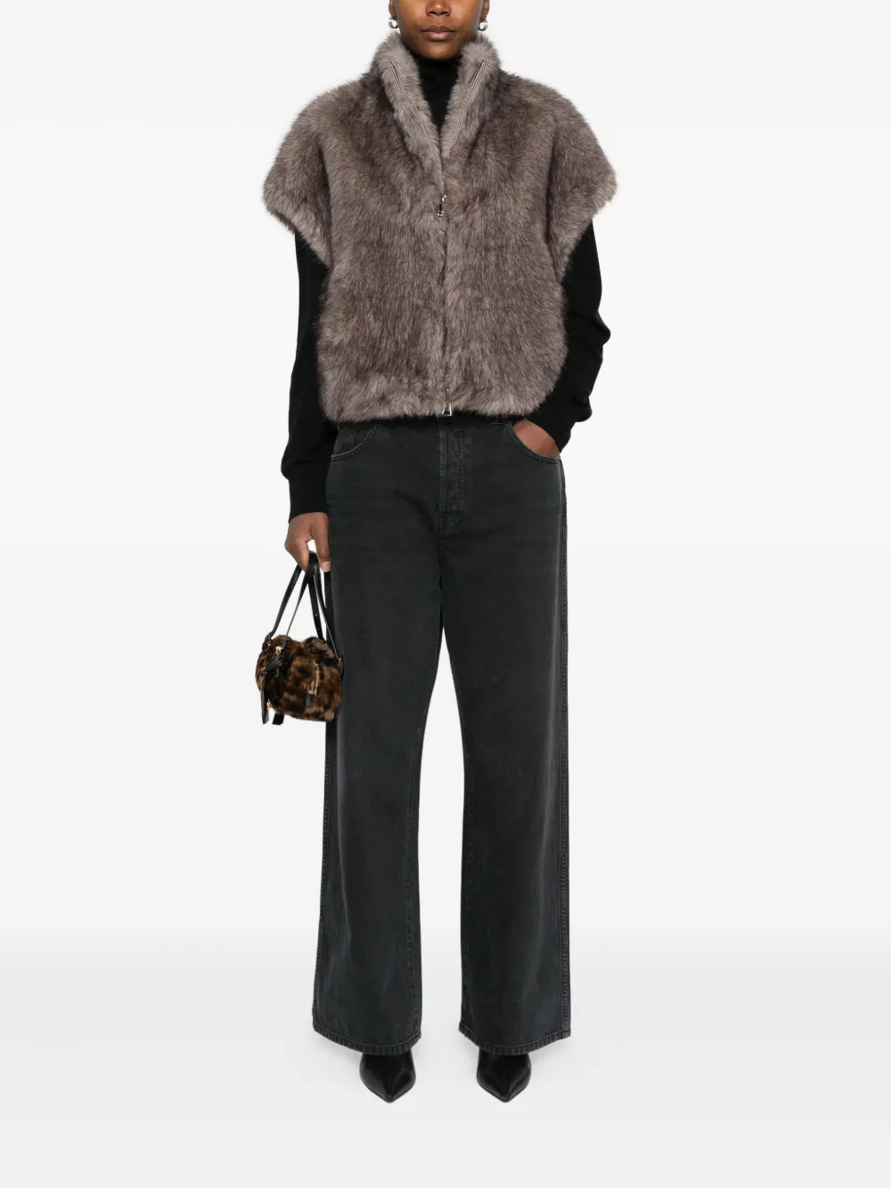 Betta Corradi cropped faux faur jacket | Faux Fur & Shearling Jackets | Image 2