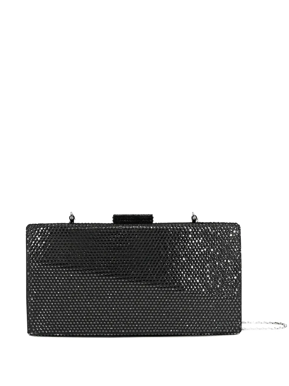 Twenty Four Haitch Embellished Chain Clutch Bag In Purple