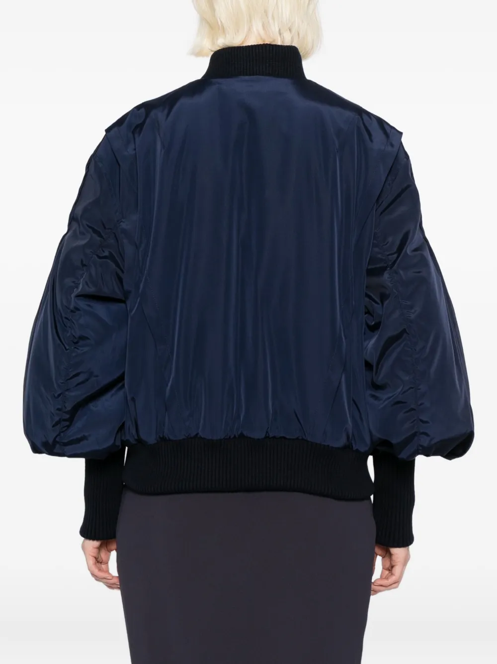 Ych Pleated-sleeve Jacket In Blue