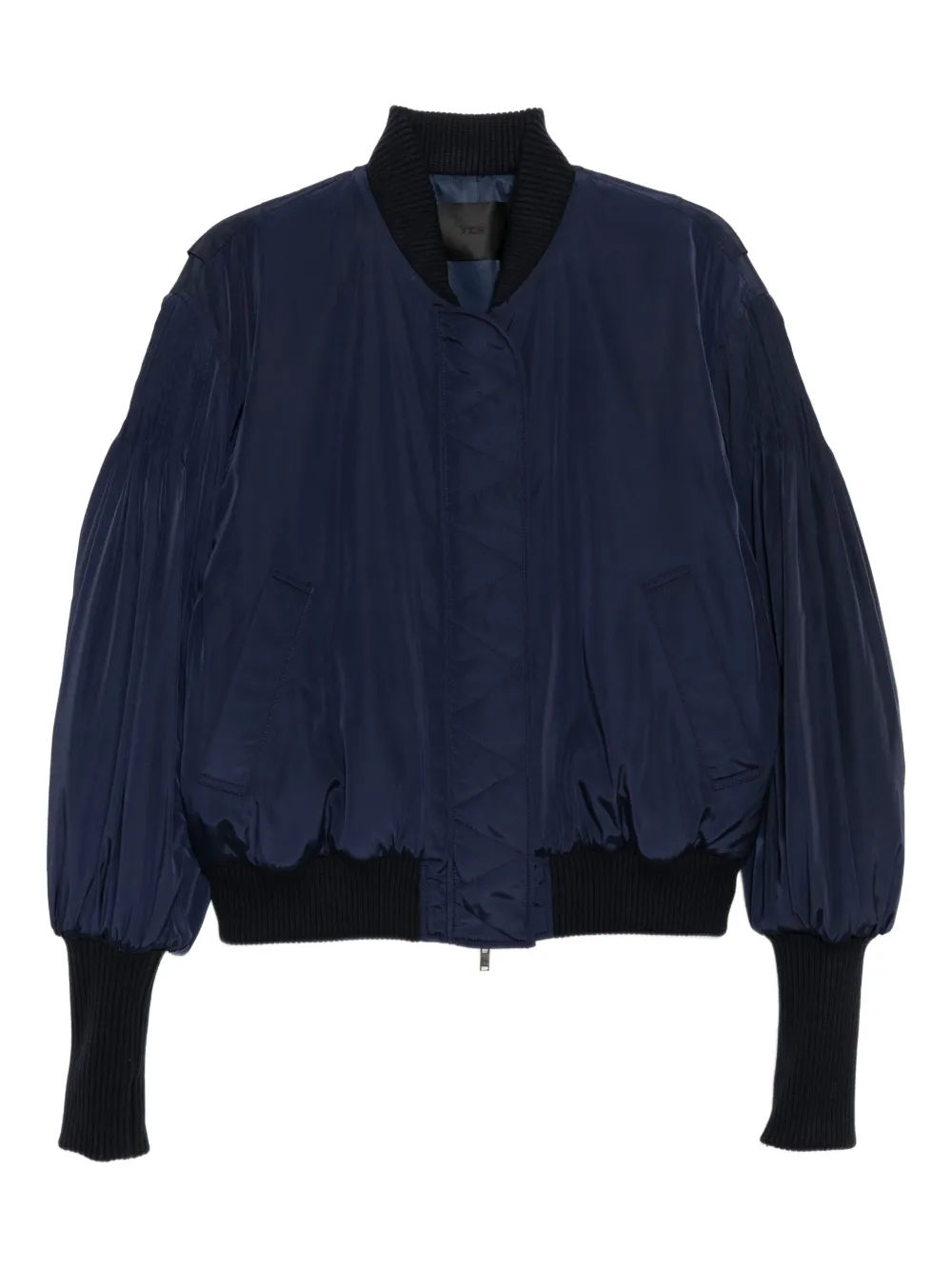 Ych Pleated-sleeve Jacket In Blue