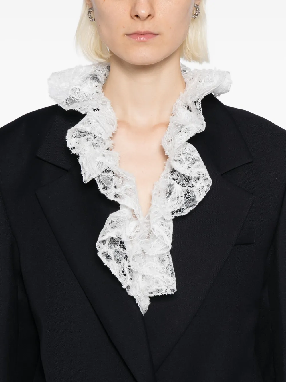 Ych Floral-lace Blazer In Black