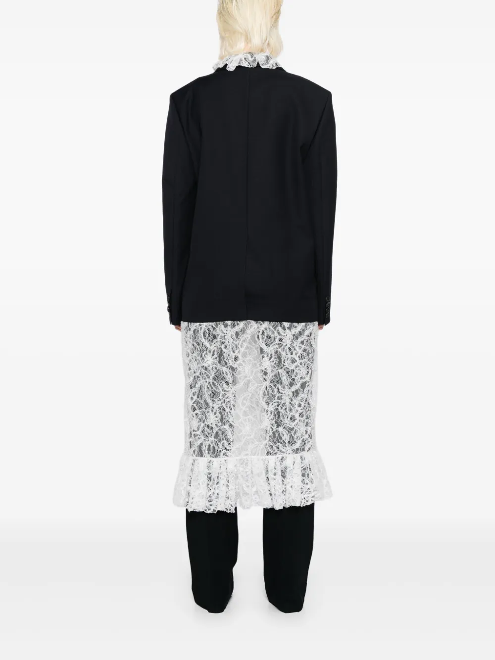 Ych Floral-lace Blazer In Black