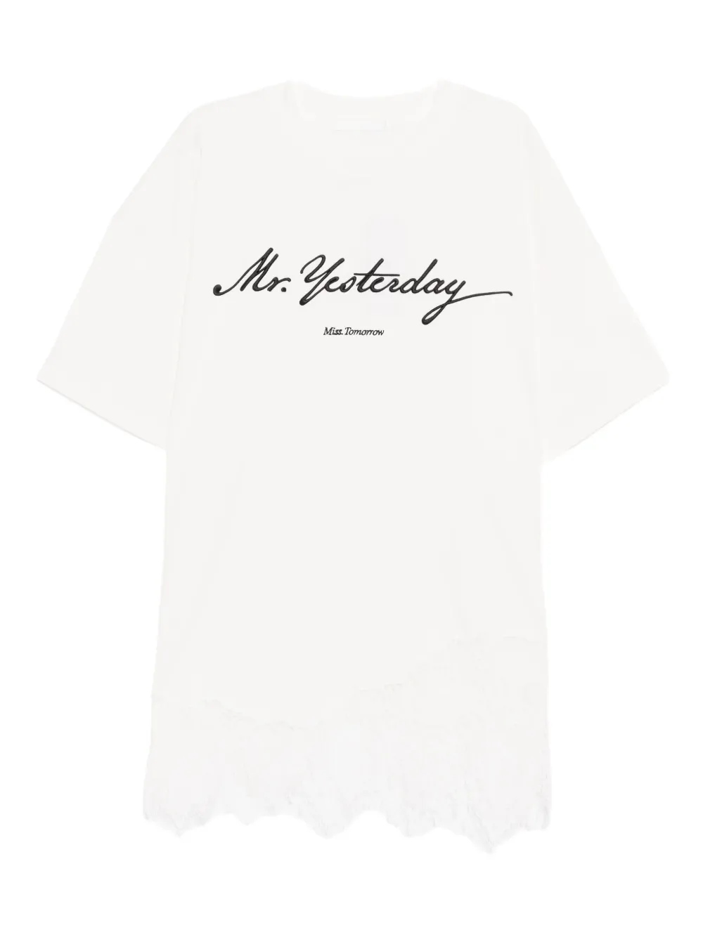YCH playera con eslogan bordado | blanco | Image 1