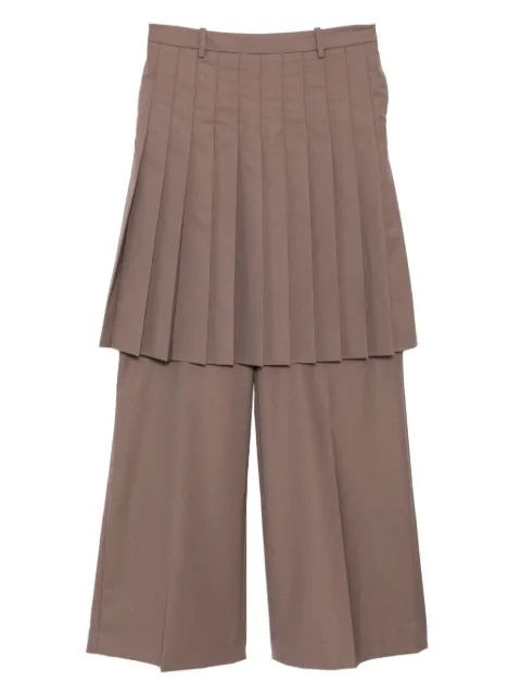 YCH pleated-skirt trousers