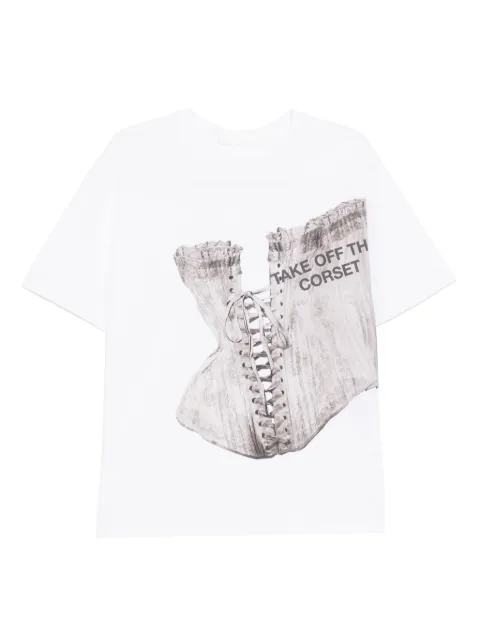 YCH playera con corset estampado