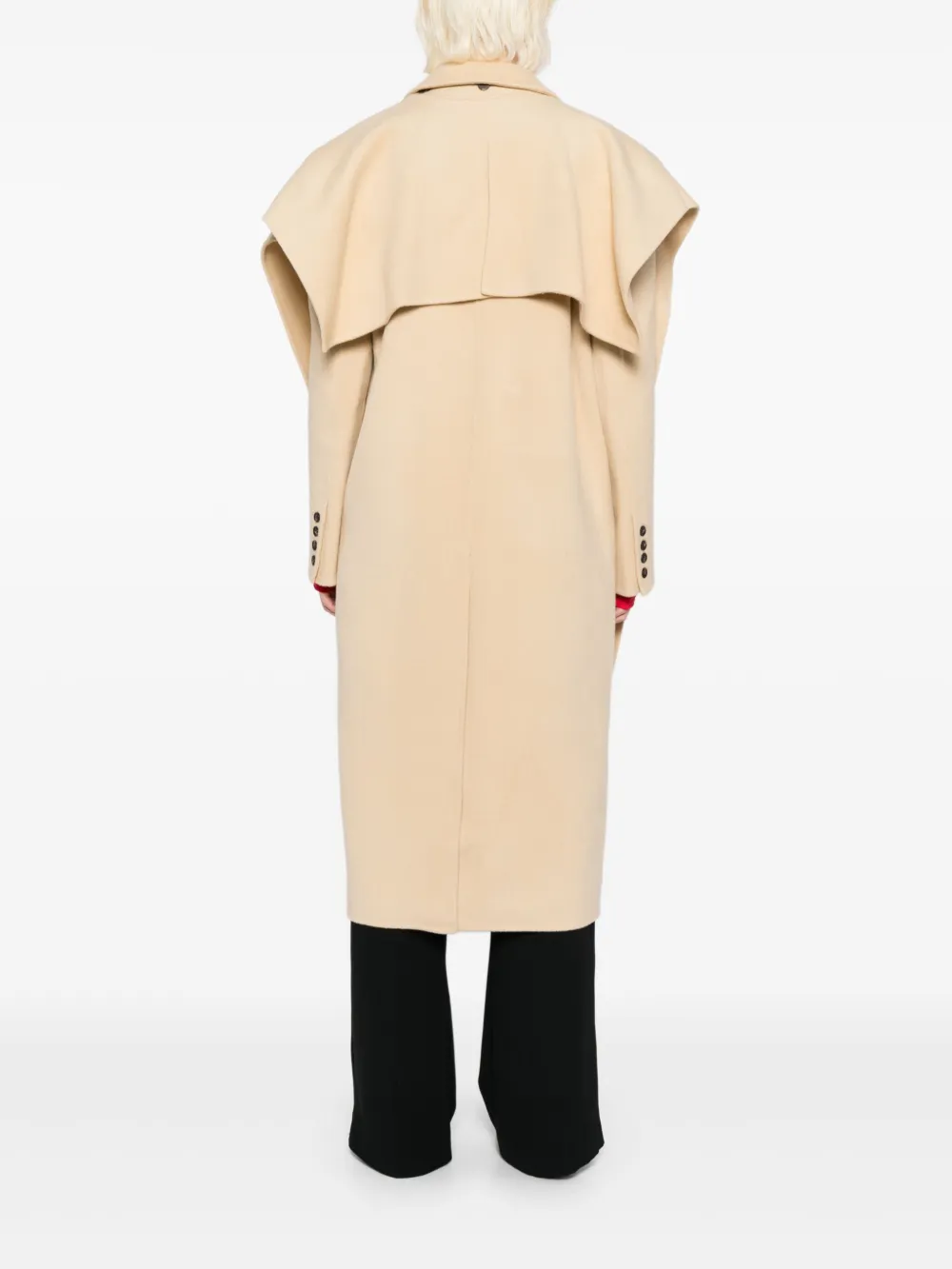 YCH Trenchcoat met enkele rij knopen Geel