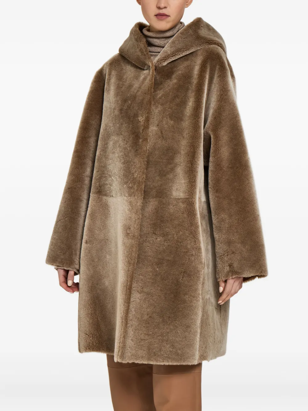 Manzoni 24 hooded fur coat | Faux Fur & Shearling Coats | Image 2
