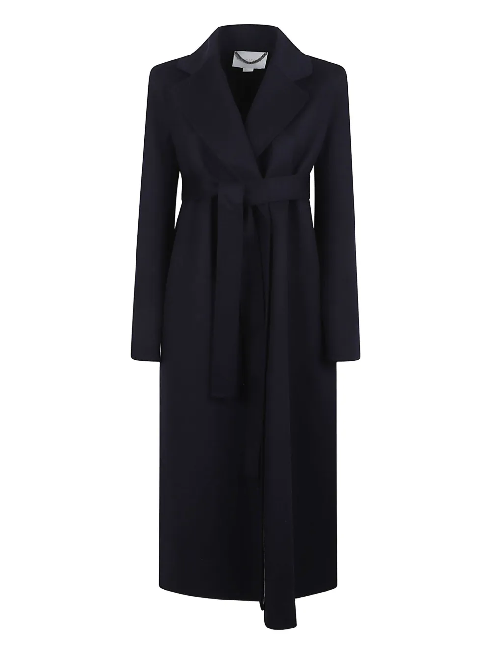 Stella Mccartney Double Face Wrap Belted Coat In Blue