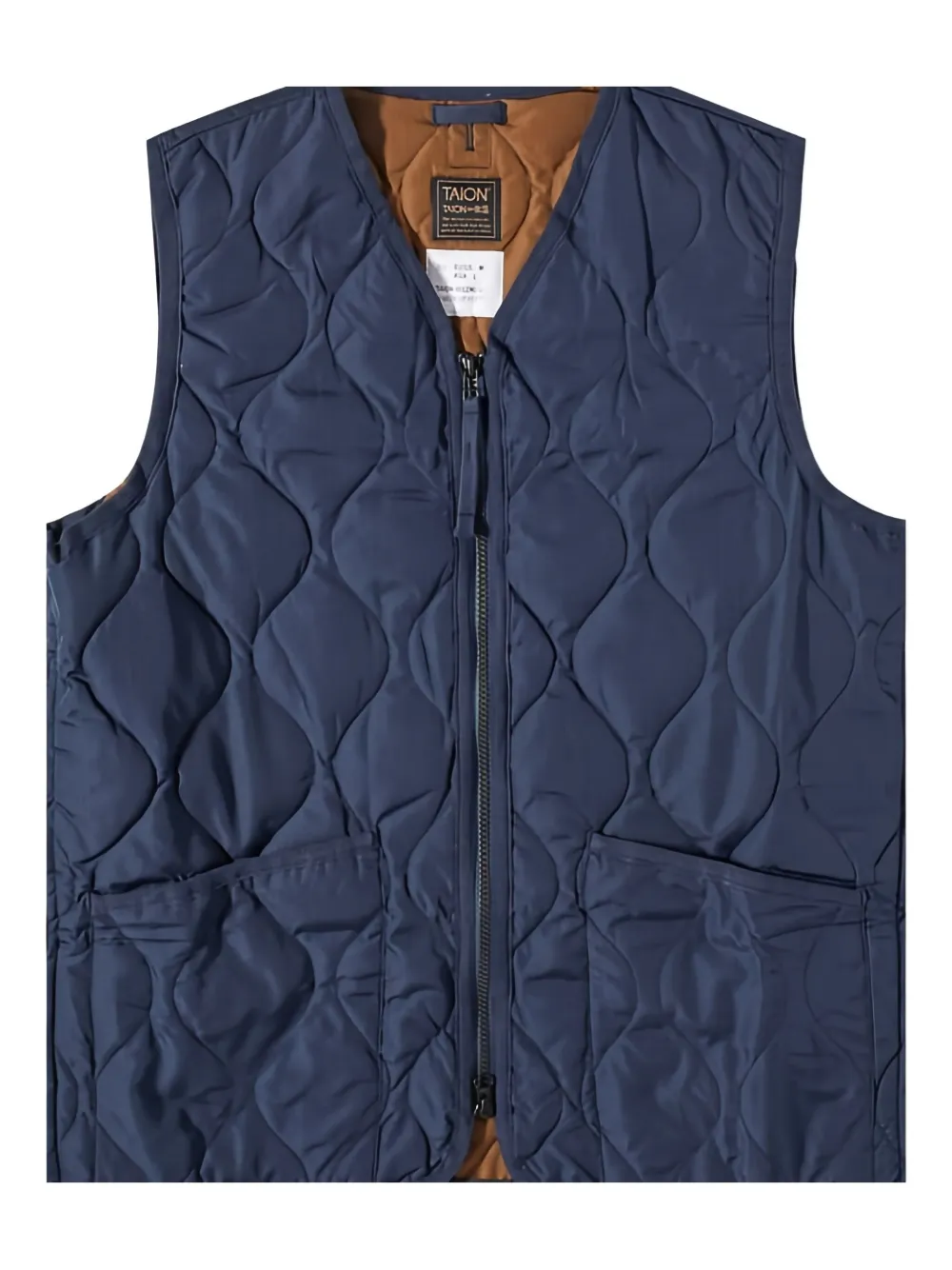 Taion V-neck padded gilet | Blue | Image 1