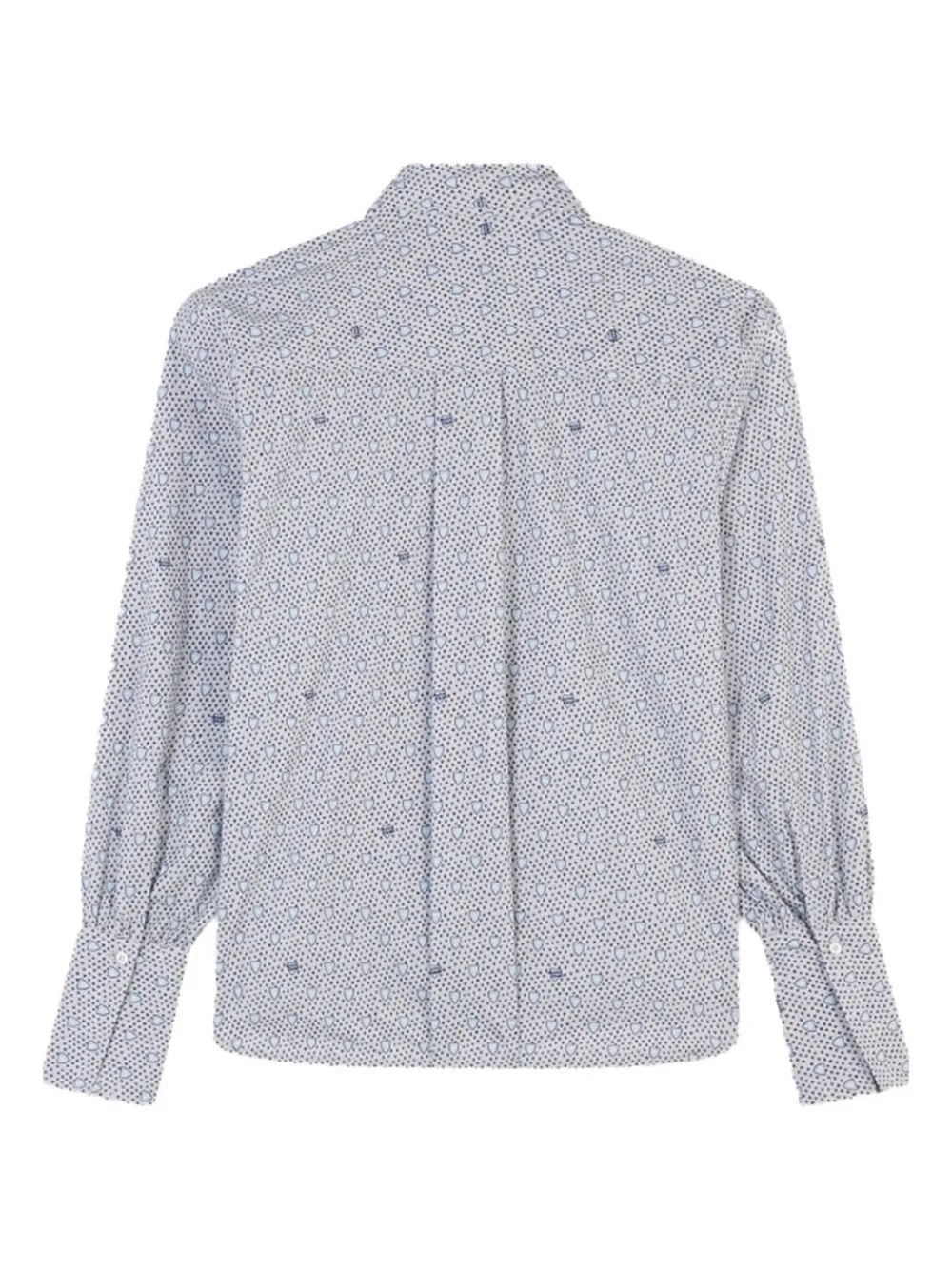 Maison Kitsuné Blouse met foulard-print Wit