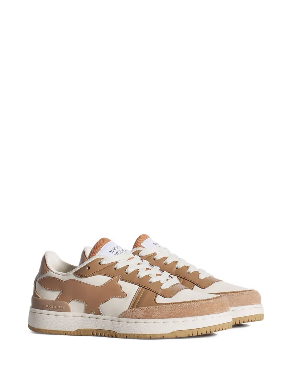 Maison Kitsuné Chiru Fox-appliqué Lace-up Sneakers In Multi