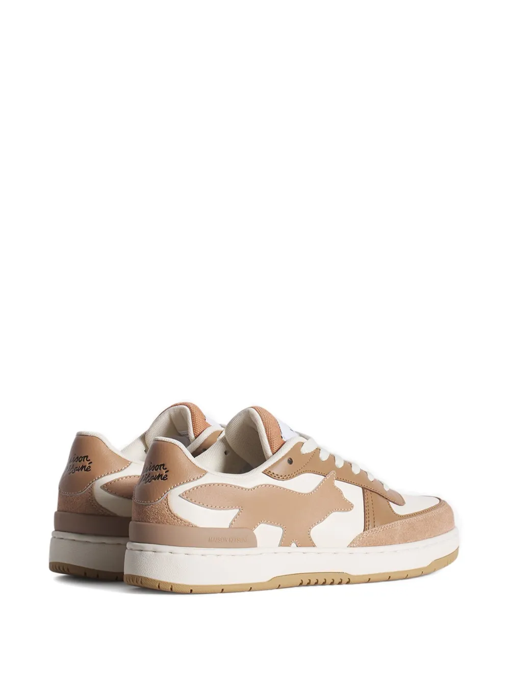 Maison Kitsuné Chiru Fox-appliqué Lace-up Sneakers In Multi