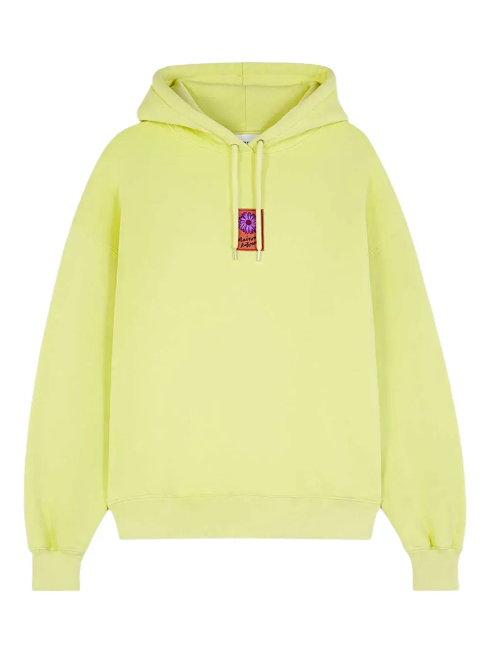 Maison Kitsuné Drawstring Hooded Hoodie In Yellow
