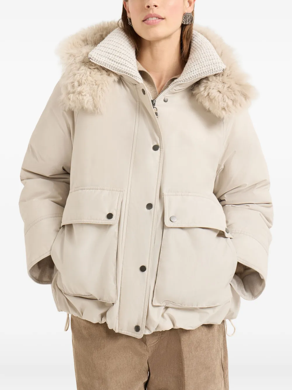 Brunello Cucinelli Jack met lange mouwen Beige