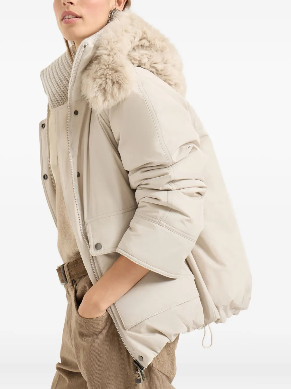 Brunello Cucinelli Jack met lange mouwen Beige