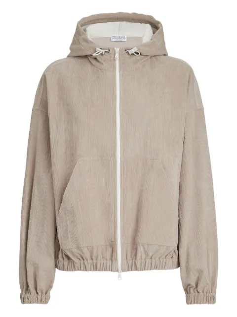 Brunello Cucinelli hoodie en velours côtelé