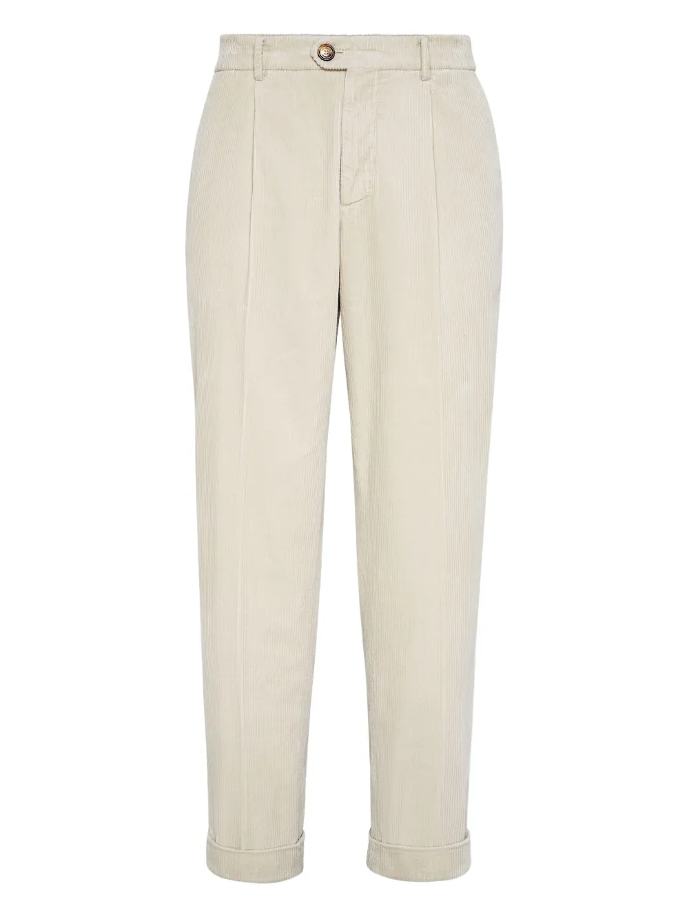 Brunello Cucinelli garment-dyed corduroy trousers | Neutrals | Image 1