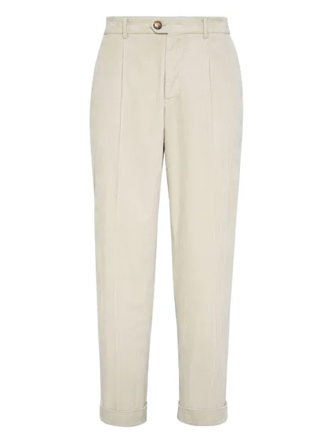 Brunello Cucinelli garment-dyed corduroy trousers