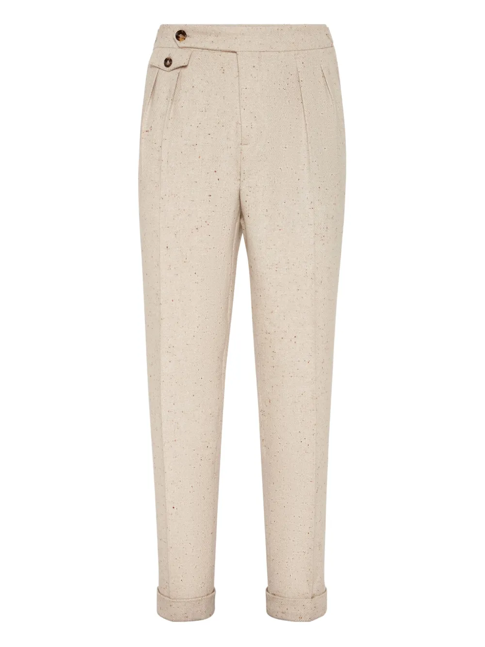 Brunello Cucinelli pressed-crease trousers | Neutrals | Image 1
