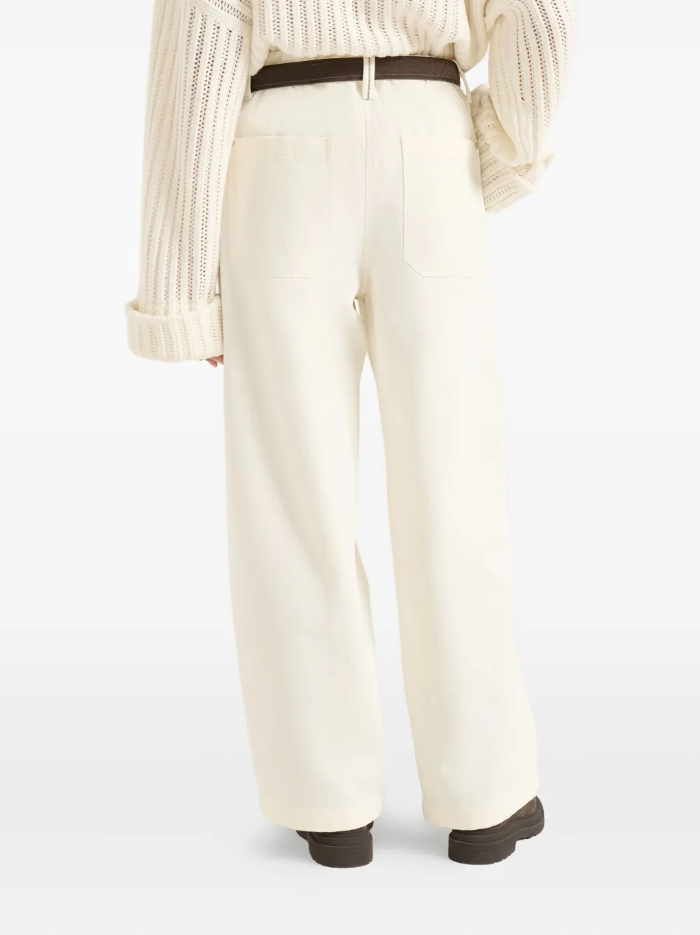Brunello Cucinelli Utility Track Trousers In White