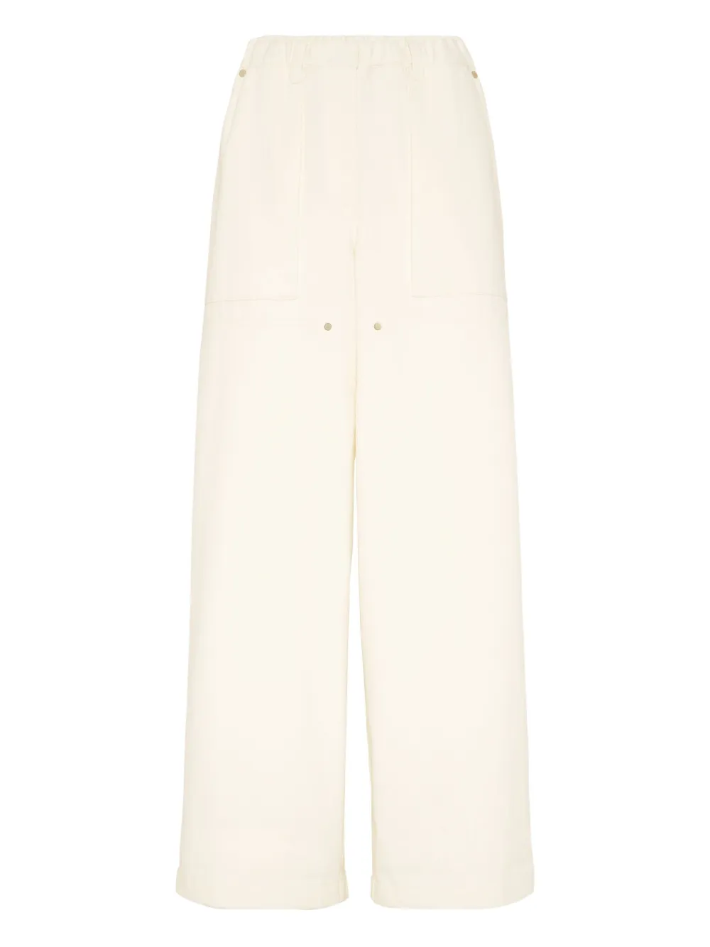 Brunello Cucinelli Utility Track Trousers In White