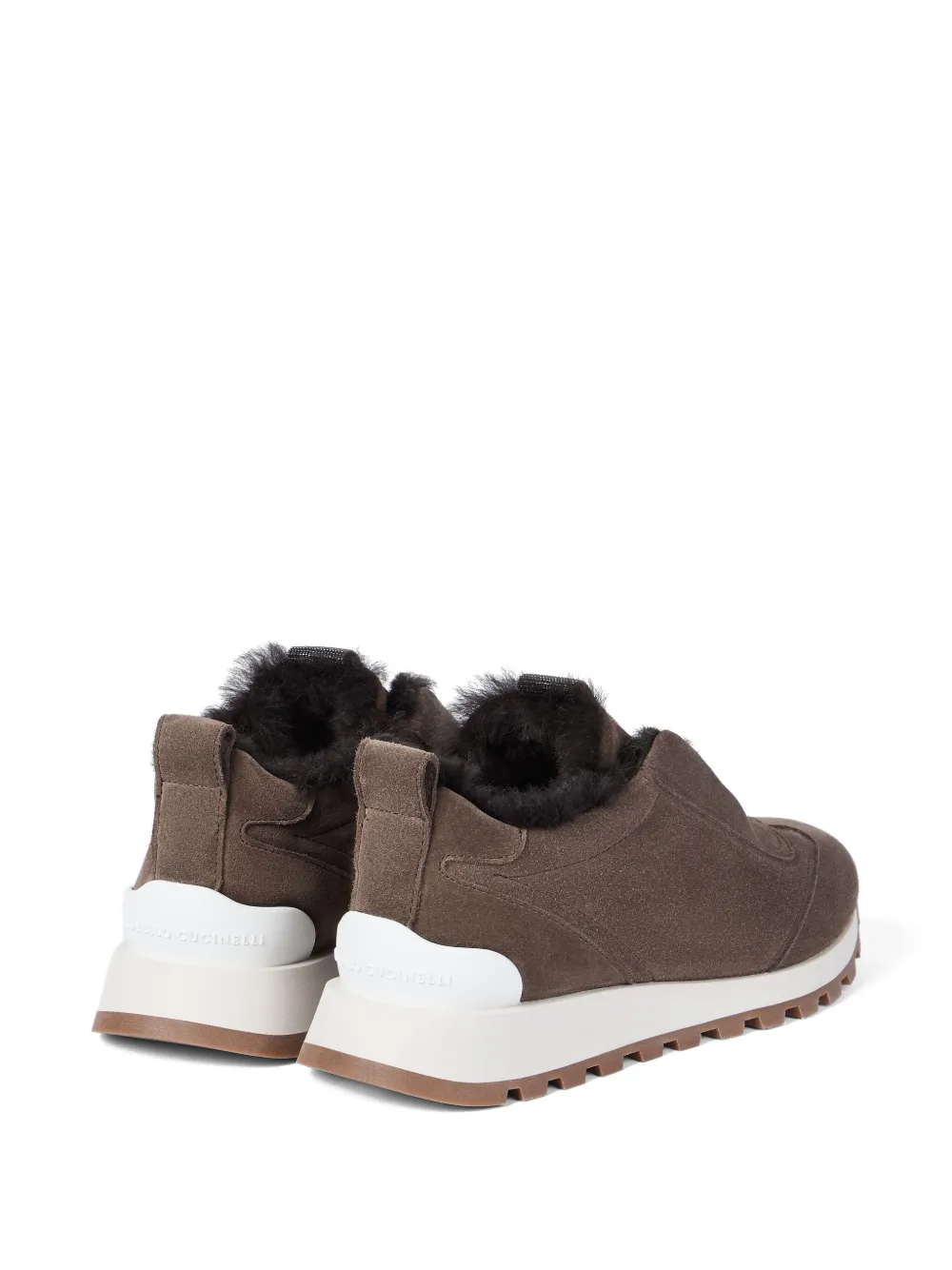 Brunello Cucinelli Monili-detail Sneakers In Brown