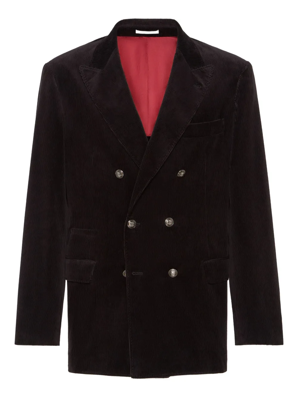Brunello Cucinelli corduroy double-breasted blazer | Black | Image 1