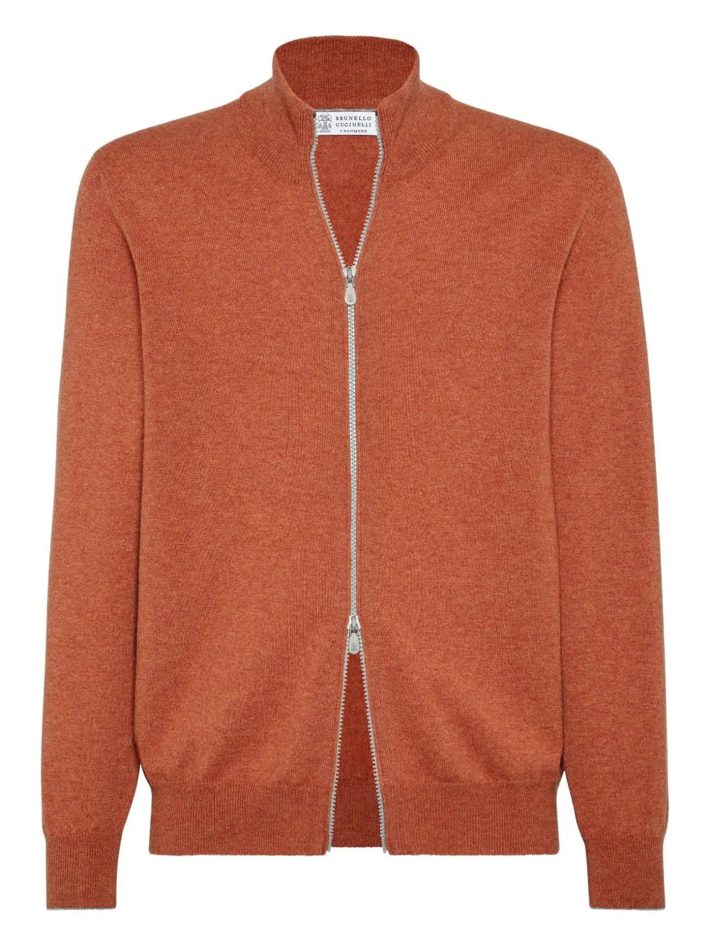 Brunello Cucinelli zip-front cardigan | Orange | Image 1
