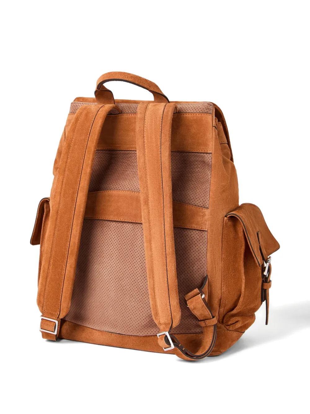 Brunello Cucinelli City suède rugzak Bruin