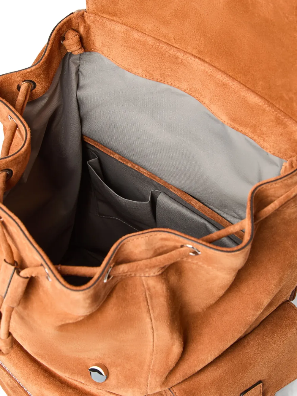 Brunello Cucinelli City suède rugzak Bruin