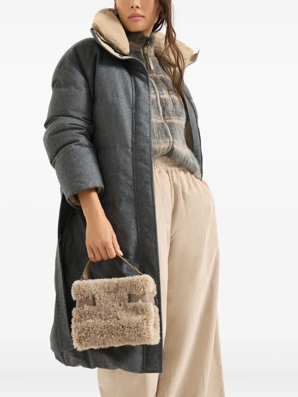 Brunello Cucinelli shearling mini bag | Mini Bags | Image 2