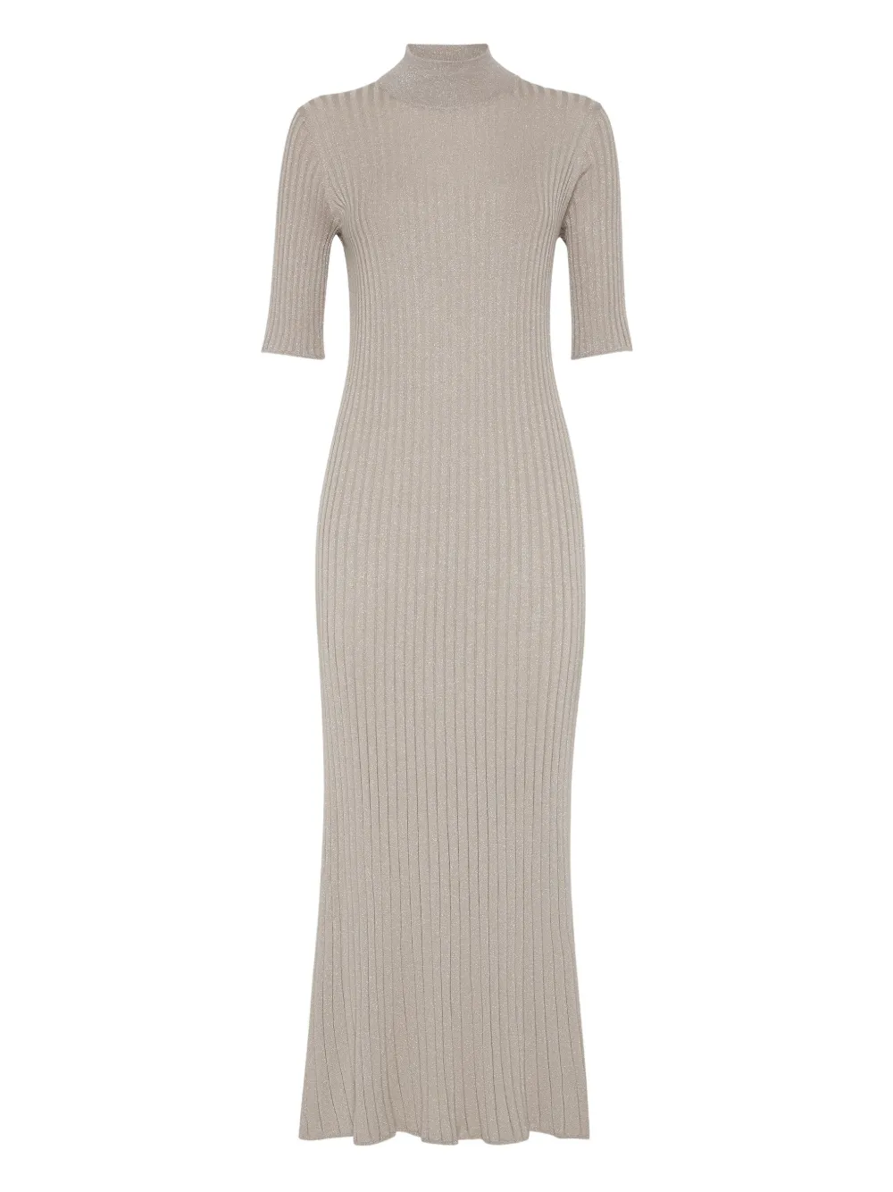 Brunello Cucinelli Abito midi con collo rialzato - Toni neutri