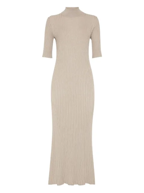 Brunello Cucinelli mock-neck midi dress