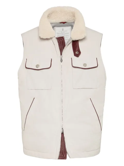 Brunello Cucinelli collar-detail pockets gilet