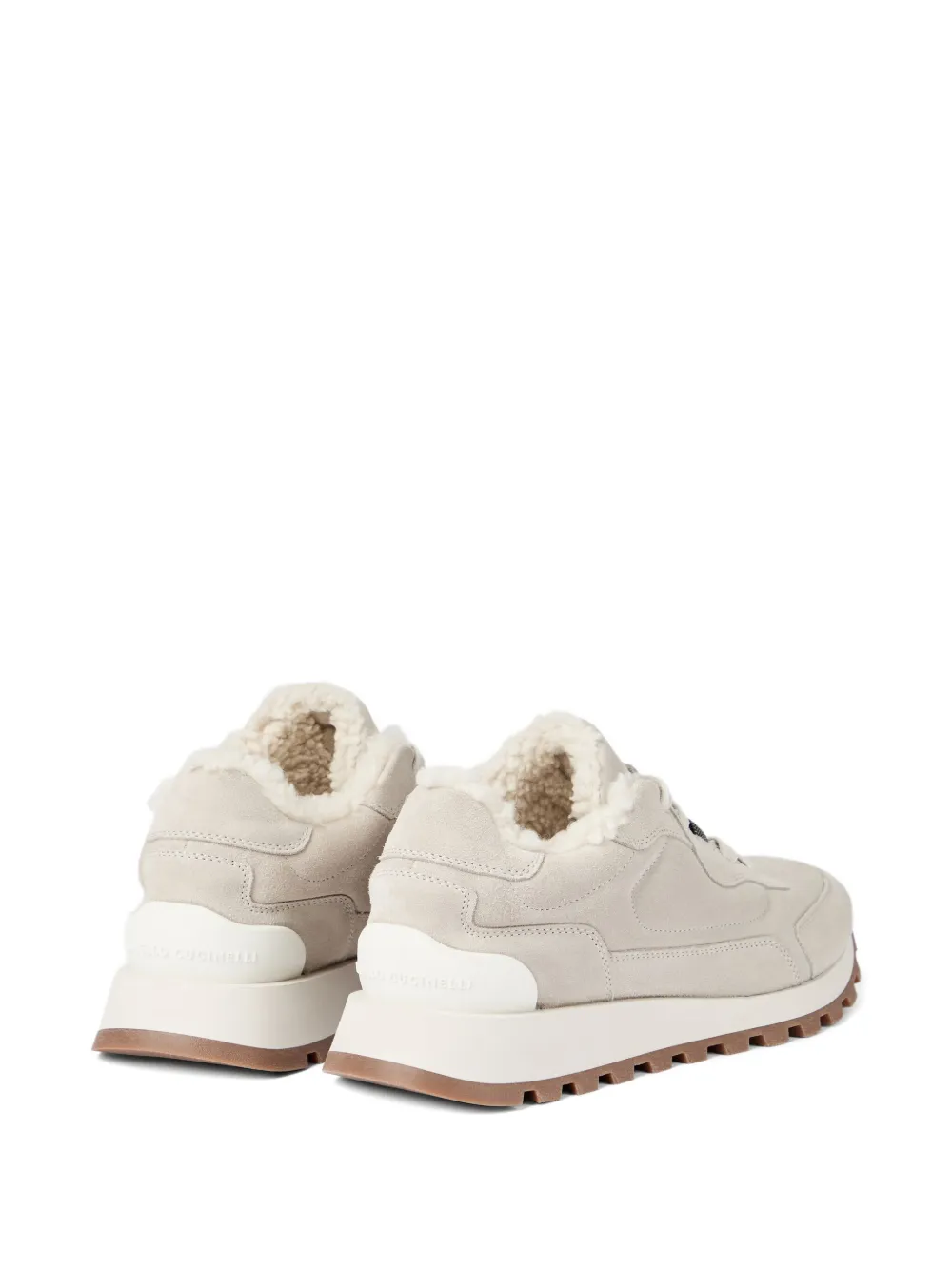 Brunello Cucinelli Leren sneakers Grijs