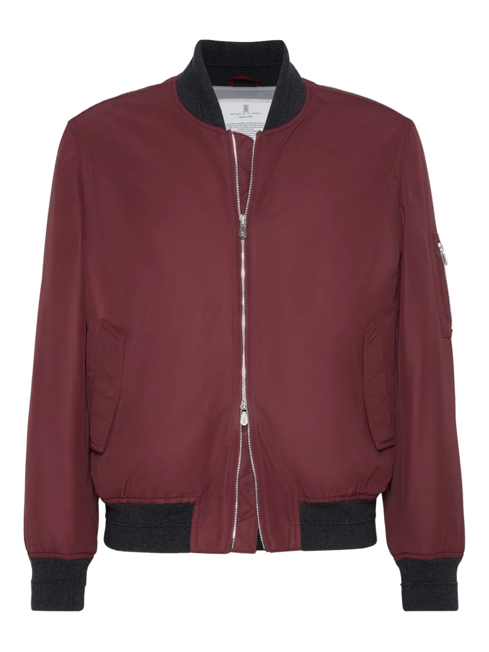 Brunello Cucinelli chamarra bomber capitonada | rojo | Image 1