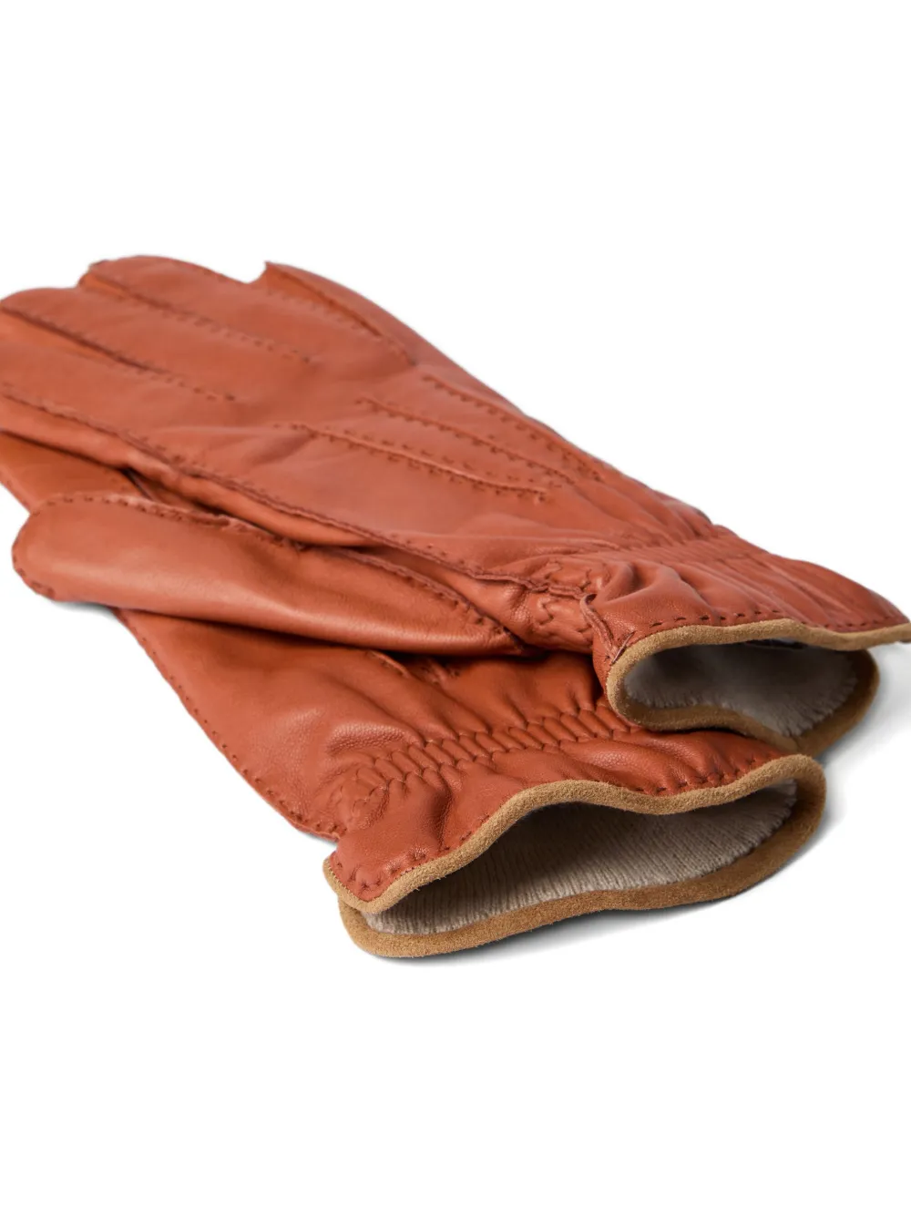 Brunello Cucinelli Nappa leren handschoenen - Bruin