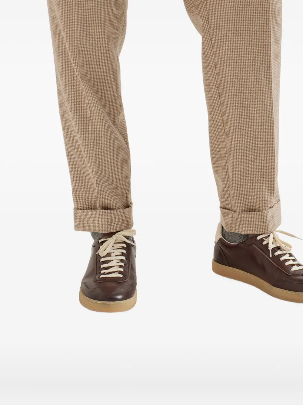 Brunello Cucinelli Leren sneakers Bruin