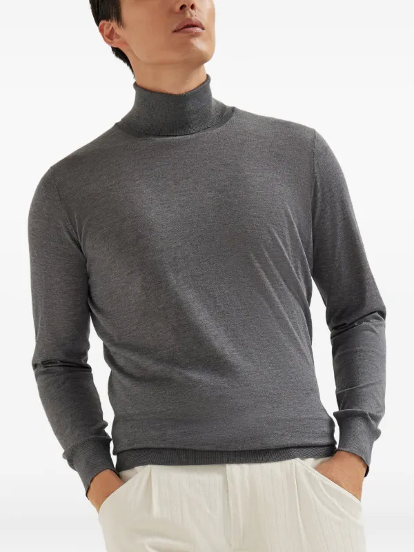 Brunello Cucinelli Turtleneck Sweater | Grey | FARFETCH ZA