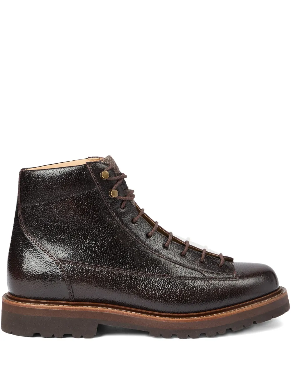 Brunello Cucinelli leather hiking boots | Brown | Image 1